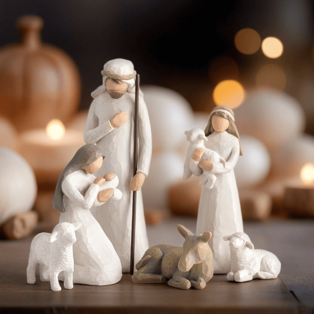 Crèche de Noël Willow Tree en résine sculptée